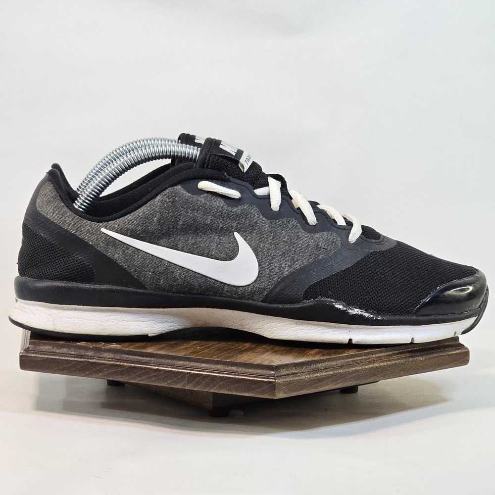 Nike Training Shoes Womens Size 10 Black Gray Cross Trainer 653543-001 Mesh